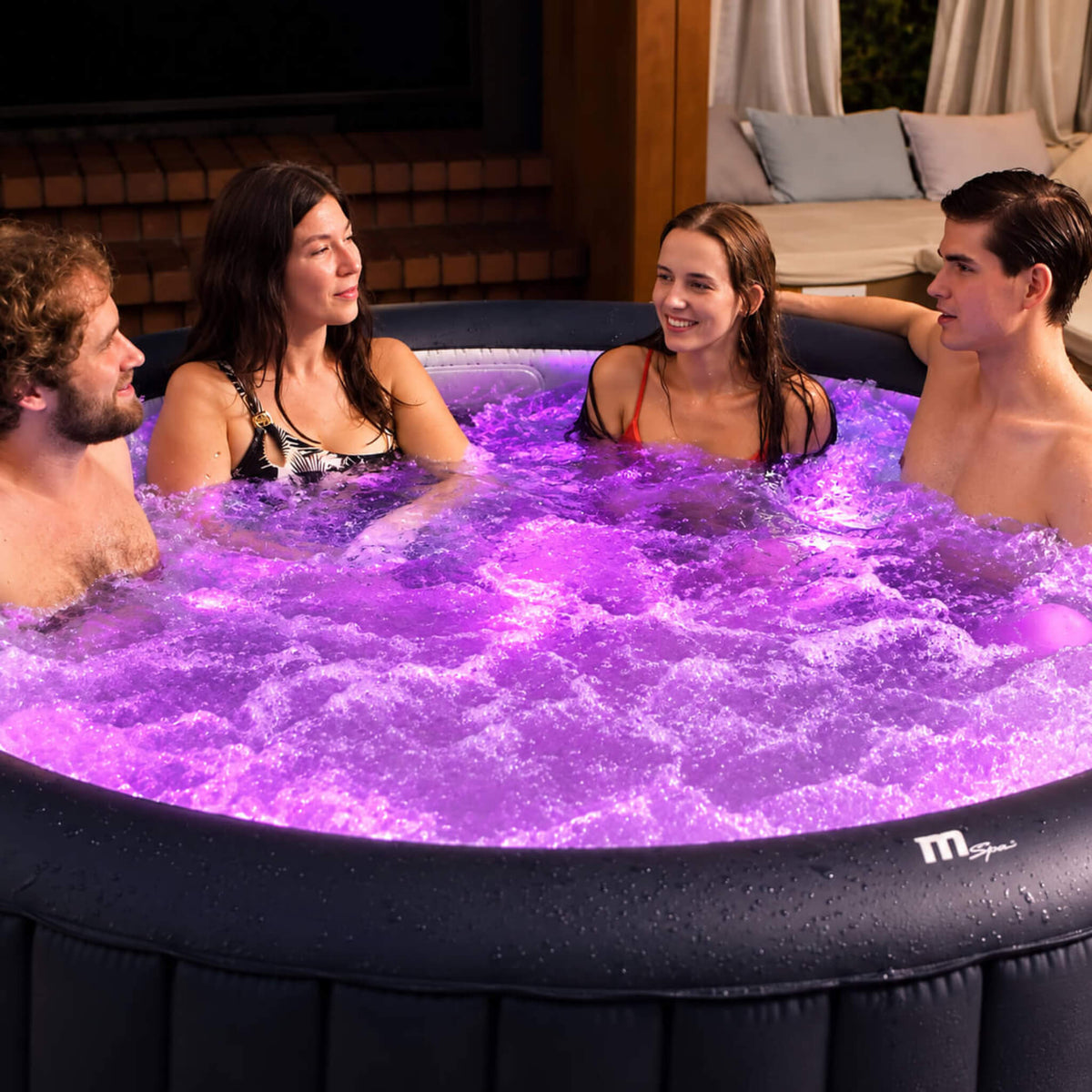 MSpa Aurora Urban Series Six-Person Inflatable Round Hot Tub With Hydro Massage [U-AU061] (SAK19375)