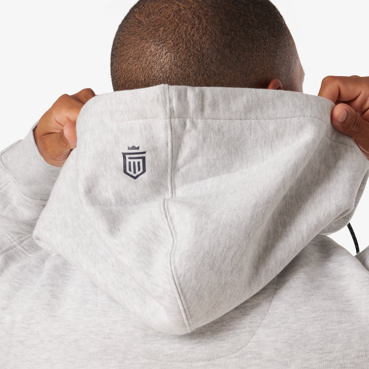 Greatness Wins Men's Performance Sweat Hoodie | Athletic Gray Heather