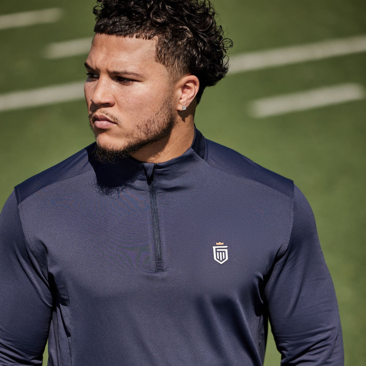 Greatness Wins Men's Performance Training Quarter Zip | Navy