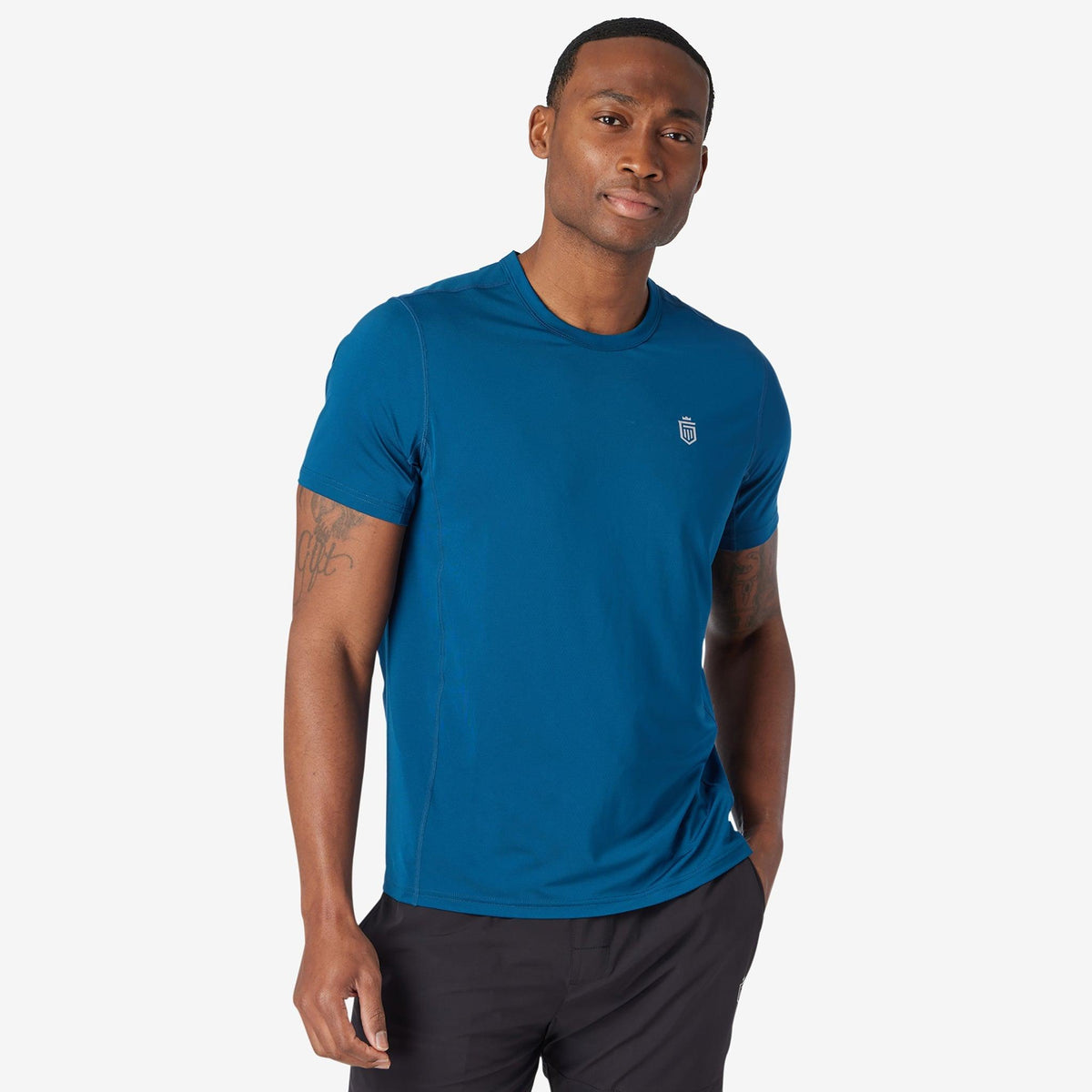 Greatness Wins Men's Performance Training Tee | Superior Blue