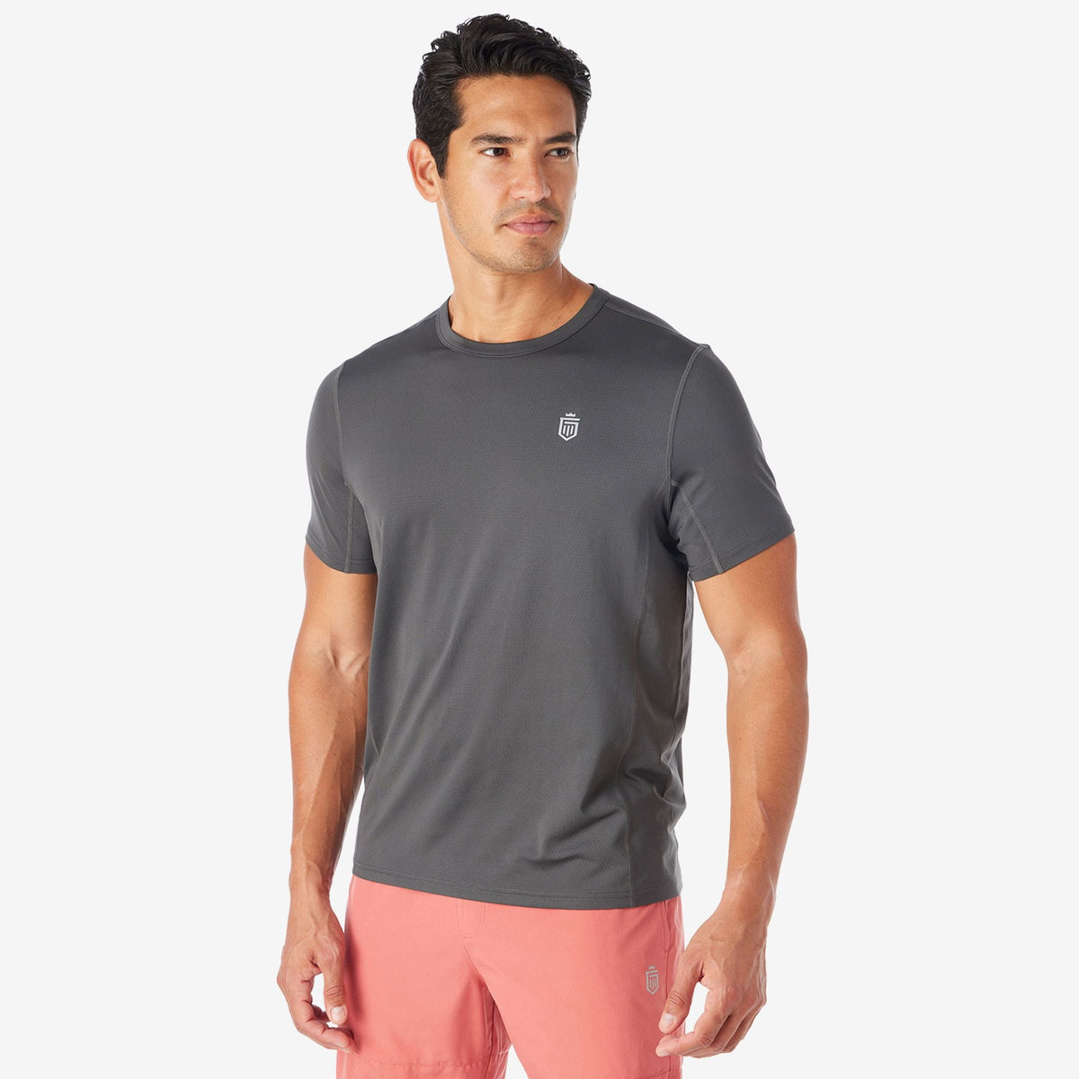 Greatness Wins Men's Performance Training Tee | Charcoal