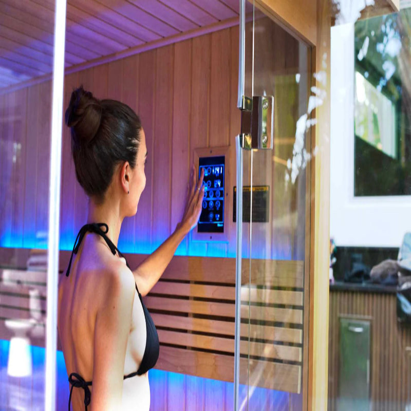 Revive 6-Person Traditional Sauna & Luxury Plunge – 23–194°F, 1HP Cooling, WiFi Control