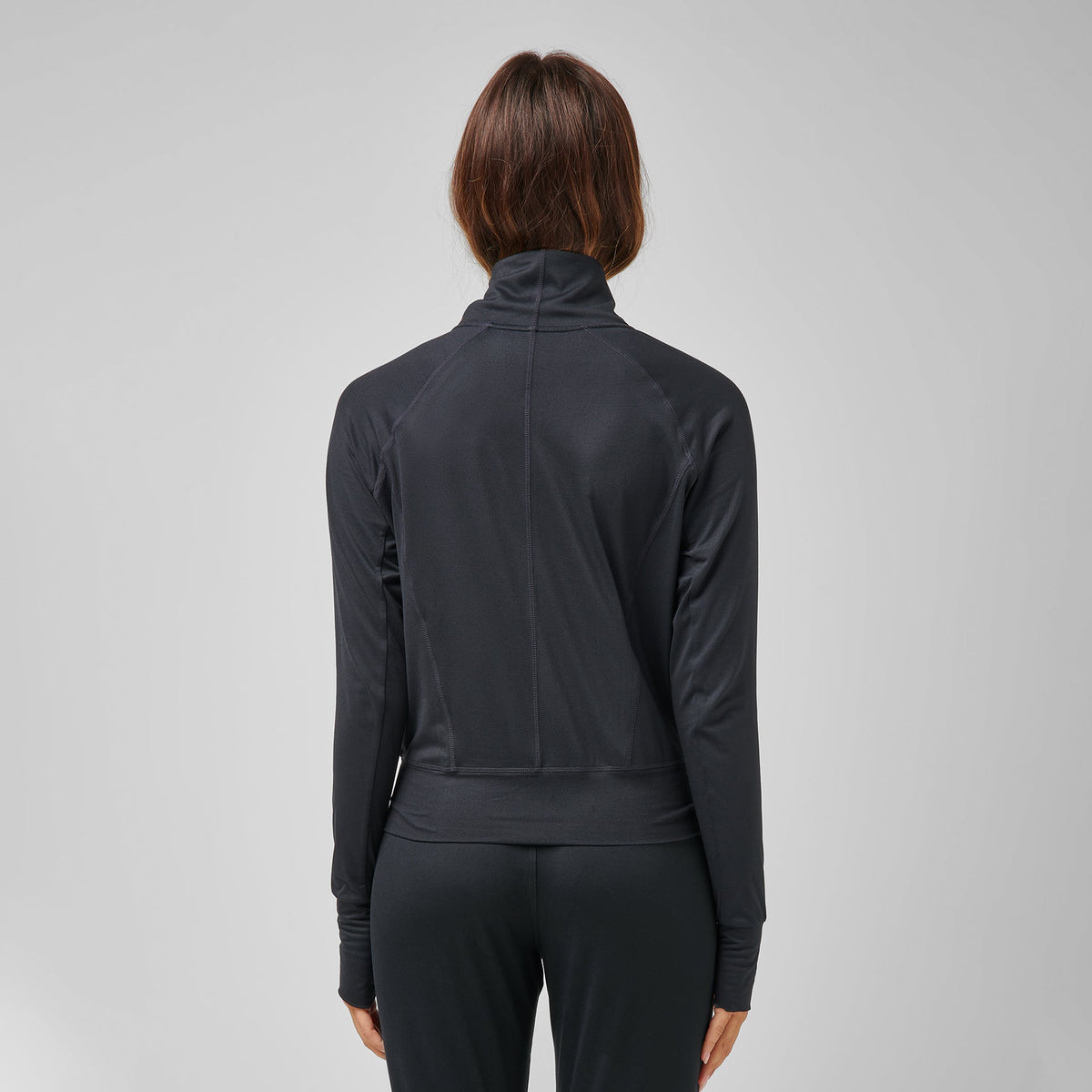 Greatness Wins Women's Slender Cozy Half Zip | Black