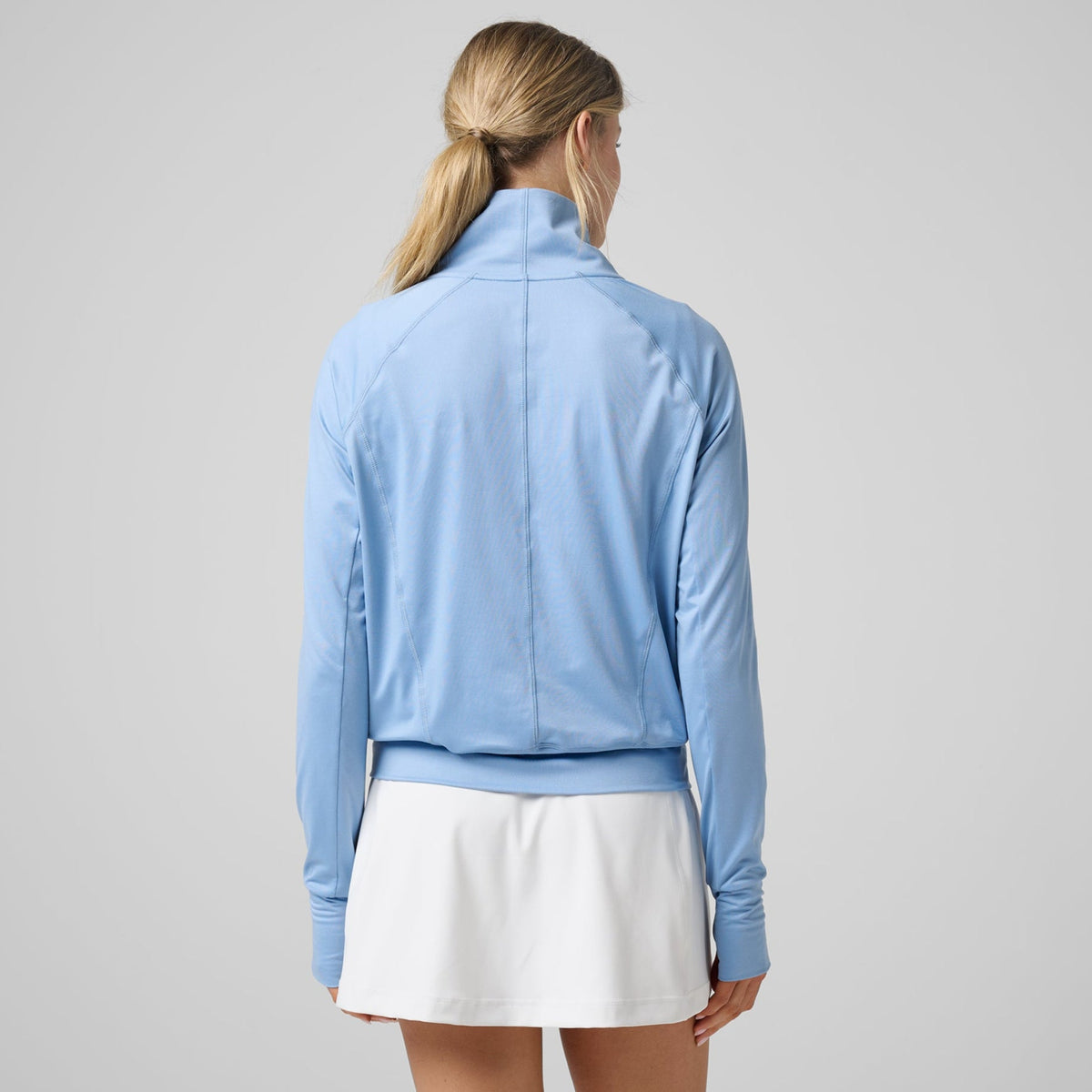 Greatness Wins Women's Slender Cozy Half Zip | Blue Silt