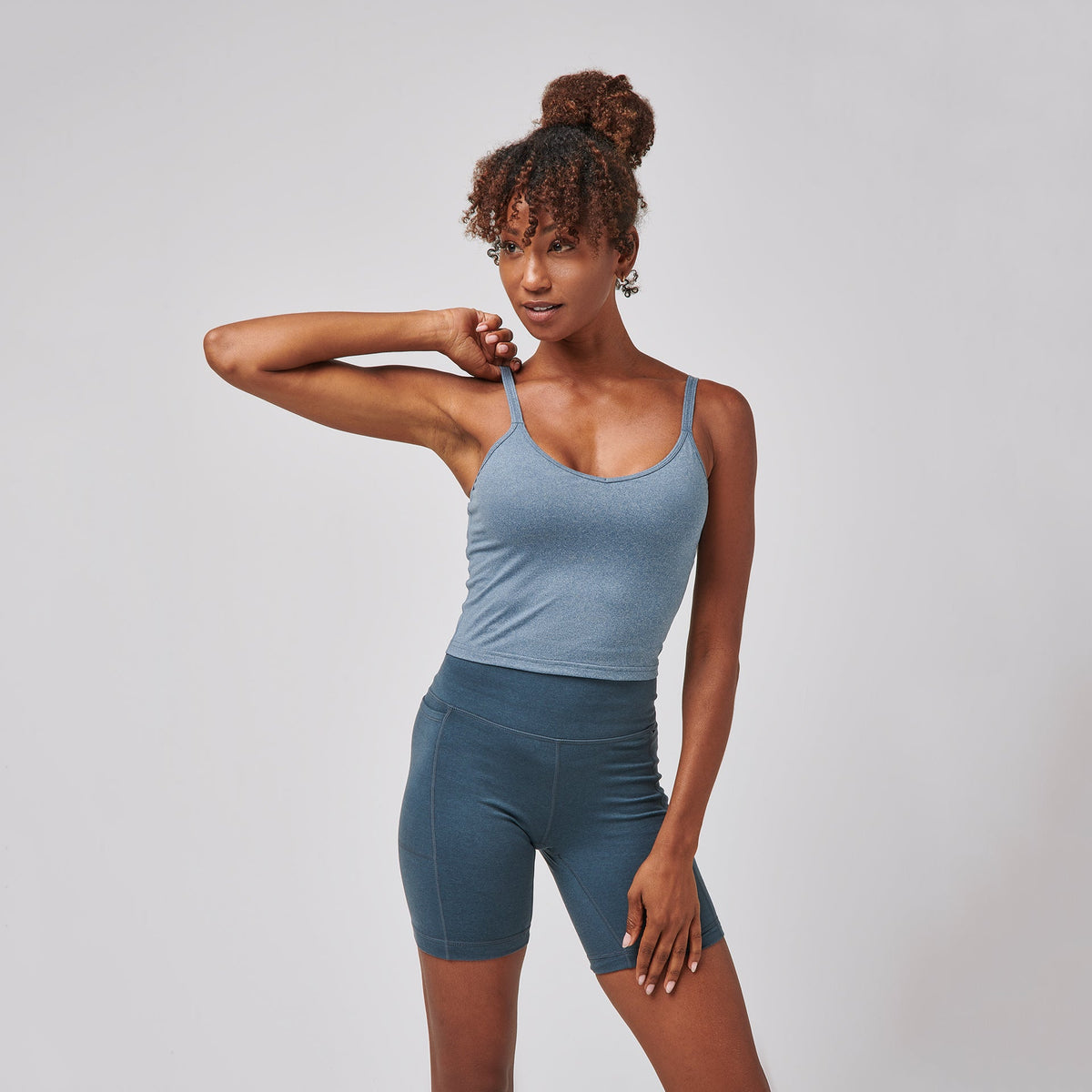 Greatness Wins Women's Slender Strap Tanklette | Dark Sky Heather