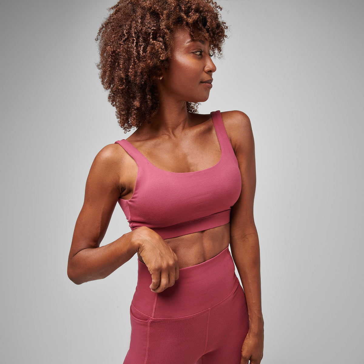 Greatness Wins Women's Square Neck Essential Bra | Plum