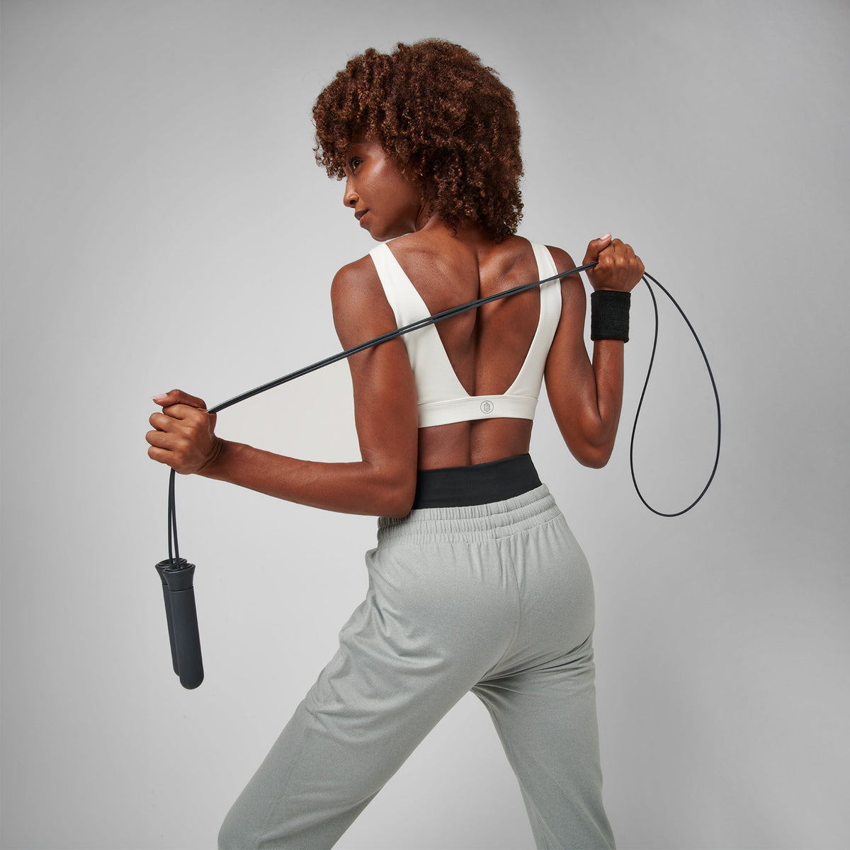 Greatness Wins Women's Square Neck Essential Bra | Soft White