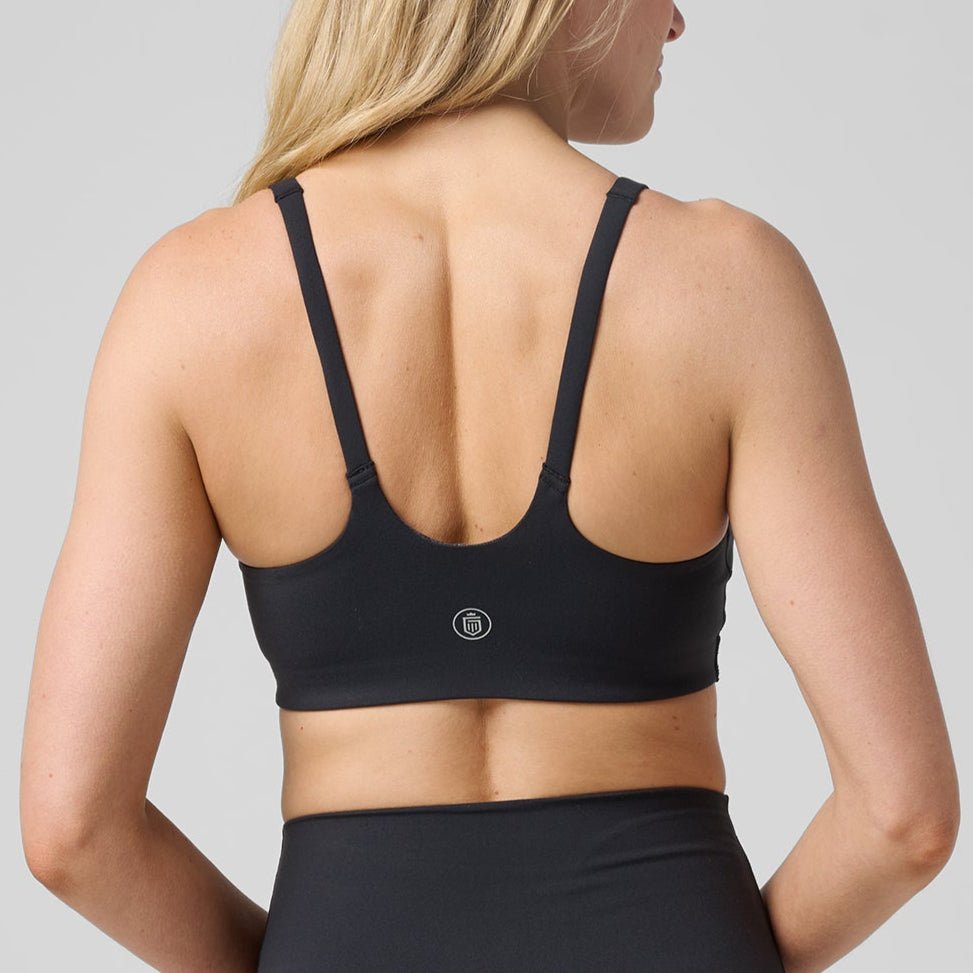 Greatness Wins Women's Motion V Neck Bra | Black