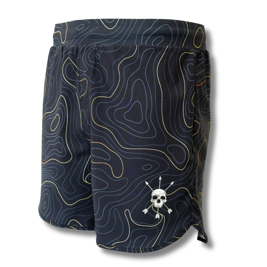 MEN'S | HYBRID SHORT : MIDNIGHT TOPO