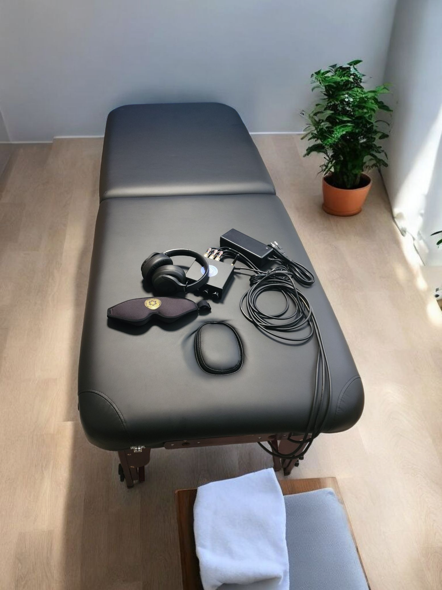 Vibroacoustic Therapy Massage Table - 750lb Capacity, Bluetooth, Portable, 8 Transducers