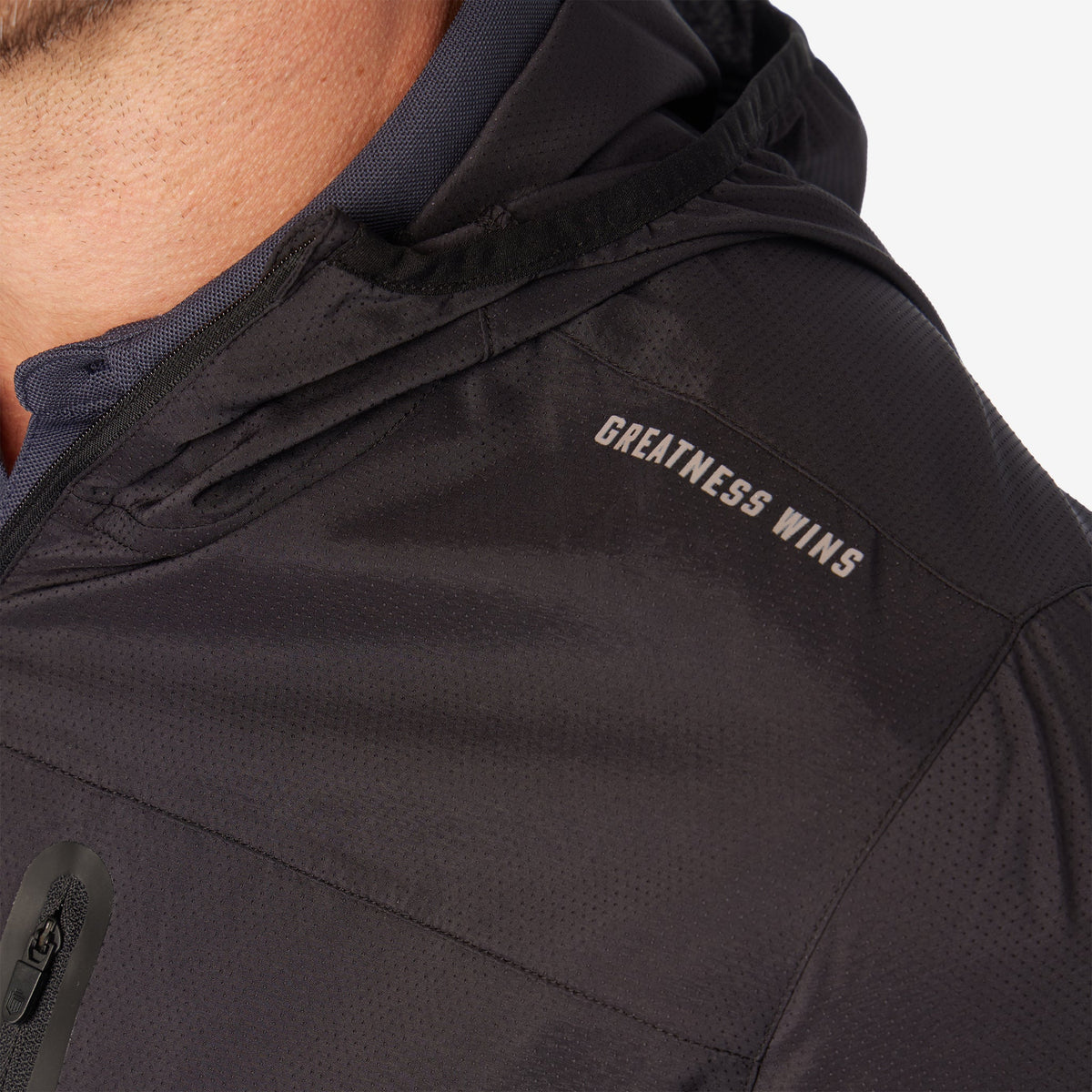 Greatness Wins Men's Windbreaker Jacket | Black