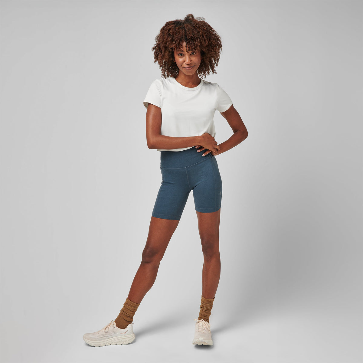 Greatness Wins Women's Core Tech Crop Tee | Soft White