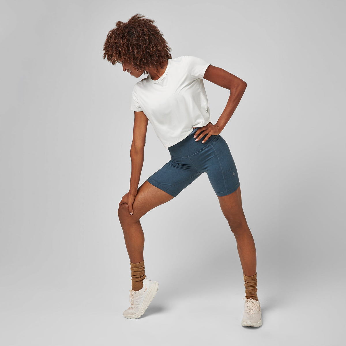 Greatness Wins Women's Core Tech Crop Tee | Soft White