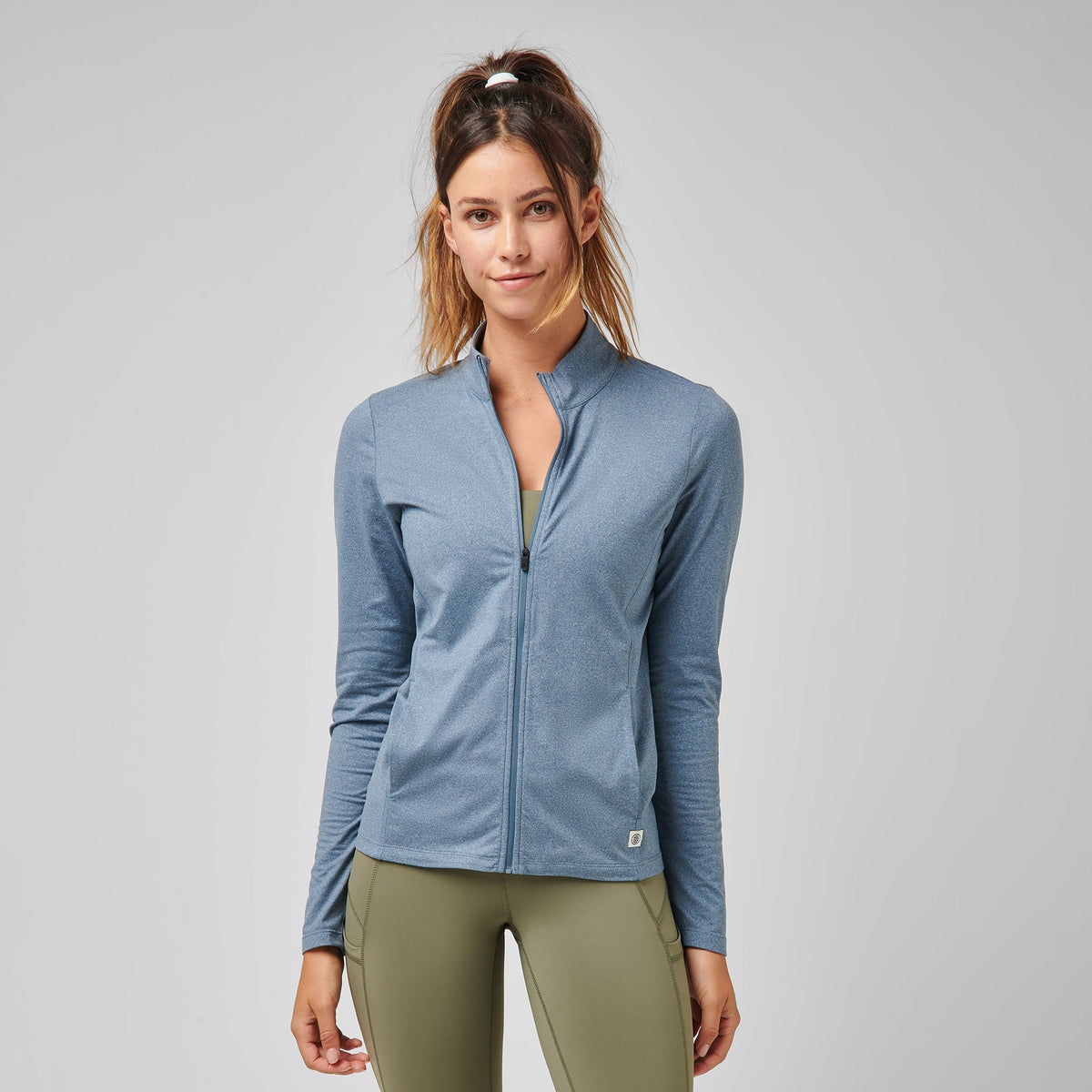 Greatness Wins Women's Core Tech Full Zip | Dark Sky Heather