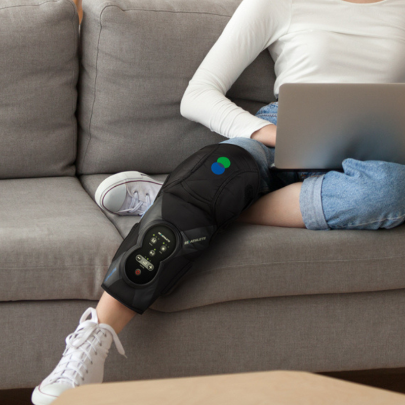 XPRESS Knee Massager - Air Compression & Heat Therapy for Knee, Calf & Thigh - 3 Intensity Levels, Rechargeable